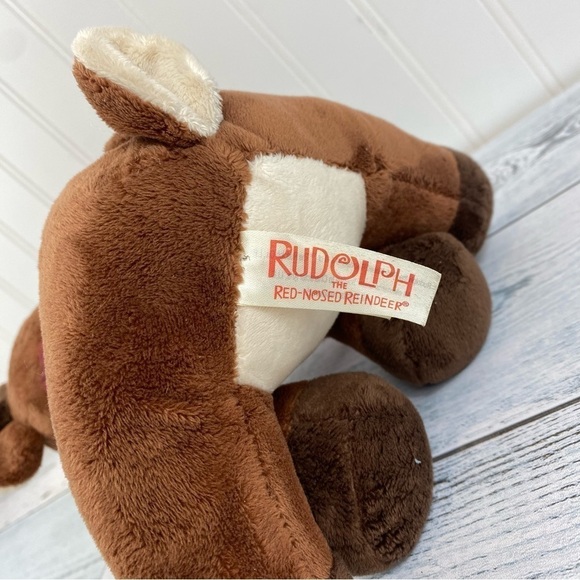 Rudolph the Red-Nosed Reindeer Stuffed Plush by DanDee Musical Nose Lights Up - Picture 7 of 11